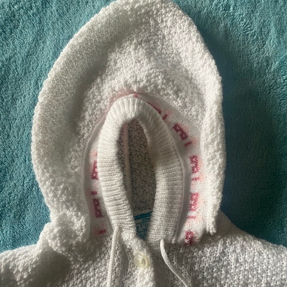 COPY - VINTAGE-TODDLE TIME-PINK & WHITE SWEATER - Picture 7 of 9